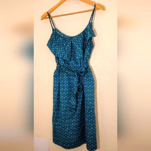 GAP Elegant Blue Patterned Dress - Picture 4 of 8